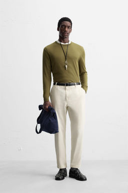 TWILL CHINO TROUSERS - Zara фото 19