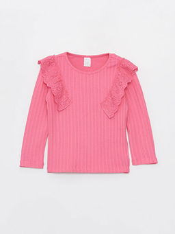 Bisiklet Yaka Uzun Kollu K?z Bebek Ti??rt