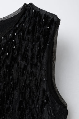 SPARKLY VELVET JUMPSUIT - Zara фото 3