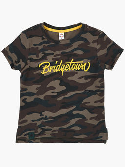 Футболка с принтом для девочки UD 4967 камуфл