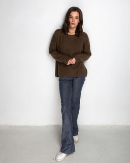 Джемпер из пуха яка 3004 коричневый