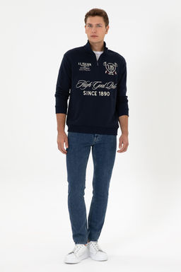 Erkek Mavi Slim Fit Jean Pantolon