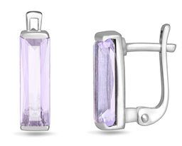 Серьги, кунцит кварц, Ю-200М41