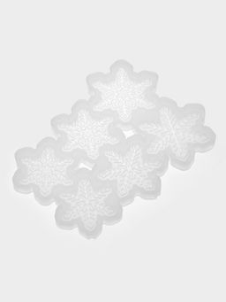 Форма для леденцов Снежинки, силикон, 6 ячеек, 17?10?0.8 см, d=5 см, d=4.5 см, прозрачная