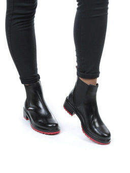 01-CA169-21B100M BLACK Ботинки демисезонные женские (натуральная кожа, байка)