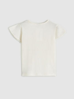 Bisiklet Yaka Volan Kollu K?z ?ocuk Ti??rt