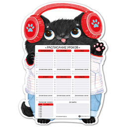 Цена за 2 шт. Расписание уроков А3, арт. 70095/ 50 КОТ (297х420 мм, материал: мелованный картон 235 г/м?, полноцве