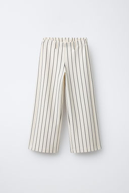 PANTAL?N RAYAS WIDE LEG / Crudo