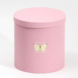 Набор круглых подарочных коробок 5 в 1 Бабочки, 23 23 25 15 15 15 см - Дарите счастье фото 22