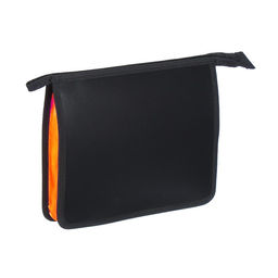 Папка пластиковая А5, 240 х 190 х 40 мм, молния сверху, Calligrata, Офис, оранжевая  фото 2