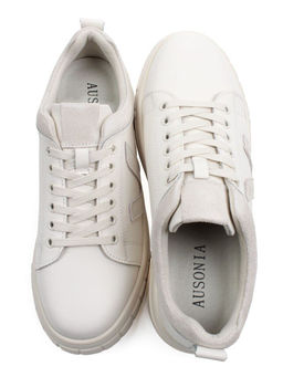 03-YС354-3 LT. BEIGE Полуботинки спортивные женские (натуральная кожа, натуральная замша)