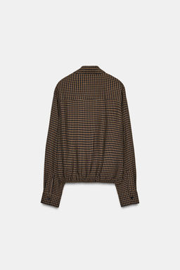 ZW COLLECTION GINGHAM BLOUSE - Zara фото 8