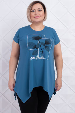 Арт. 3674 Футболка женская 46-56 (6 шт) Цвет:джинс