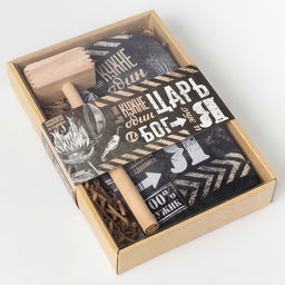 Кухонный набор Доляна. Царь на кухне: варежка-прихватка, молоток деревянный