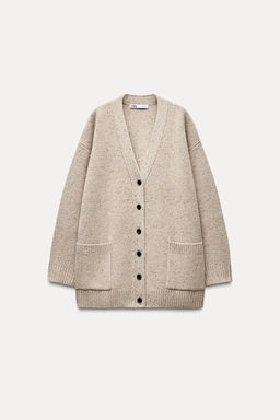 100% WOOL OVERSIZE CARDIGAN - Zara фото 5