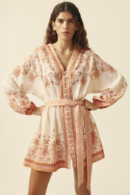 Loose-fit tie-belt dress - H&m фото 4