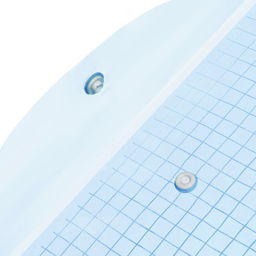 Цена за 12 шт. Папка-конверт на кнопке, А4, 80 мкм, Клетка, тонированная, синяя - Calligrata фото 2