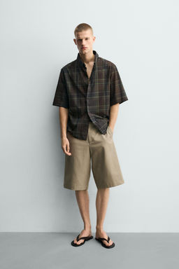 CAMISA REGULAR FIT CUADROS / Marr?n