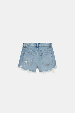 HIGH-WAIST CURVED DENIM SHORTS - Zara фото 16