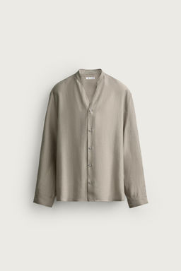 CAMISA FLUIDA RELAXED FIT / Beige