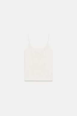 CAMISETA POLIAMIDA TIRANTES FINOS / Crudo - Zara фото 5