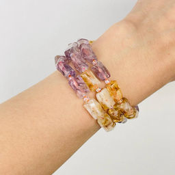 Бусины для украшений из Аметиста и Цитрина 39 см