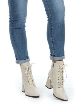 PCS125-2 BEIGE Ботинки демисезонные женские (натуральная кожа, байка) - Фабричный китай фото 3