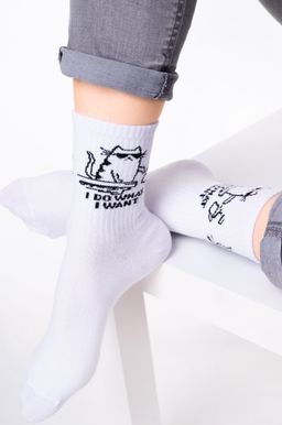 Прикольные носки с надписью Happy Fox