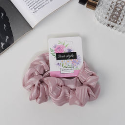 Цена за 6 шт. Резинки для волос «Орбита», набор 2 шт., Ариадна полосы блеск, 9 см, розовые