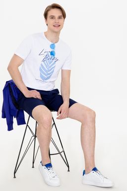 U. S. Polo Assn Мужская белая футболка с круглым вырезом