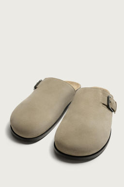 ZUECO PIEL HEBILLA / Gris Topo - Zara фото 2