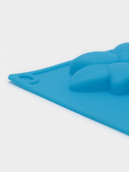 Форма для шоколада новогодняя 3D Доляна Ёлочные игрушки, силикон, 30?30 см, 12 ячеек, синяя  фото 4