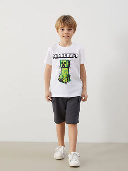 Minecraft Bask?l? Erkek ?ocuk Ti??rt ve ?ort 2li