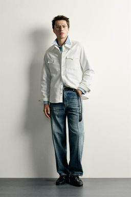 CAMISA WESTERN REGULAR FIT ALGOD?N - LYOCELL / Blanco