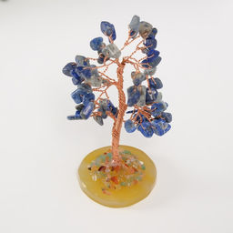 Бонсай декоративный «Денежное дерево», синий, 60 камней, 5.5×5.5×15.5 см