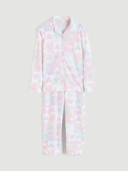 G?mlek Yaka K?z ?ocuk Pijama Tak?m?