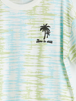 Bisiklet Yaka Desenli Erkek ?ocuk Ti??rt