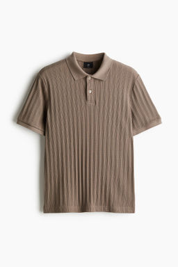 Polo en punto con textura Slim Fit - H&m фото 3