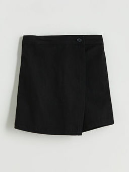Basic Gabardin K?z ?ocuk ?ort Etek