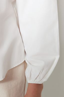 TRENDYOLMILLA Ekru Yakas? Nak?s Detayl? Pamuk Regular Normal Kal?p Dokuma Gomlek TWOSS23GO00009 фото 12