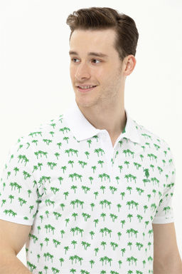 U. S. Polo Assn Мужская зеленая футболка с воротником-поло - U.s. polo assn фото 9