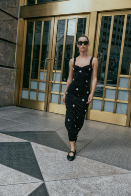 FLORAL STRETCH MIDI DRESS - Zara фото 2