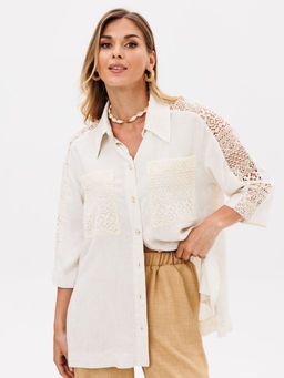 Костюм Gizart 5401 молочный меланж, песочный - Michel chic фото 3