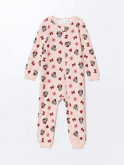 Uzun Kollu K?z Bebek Minnie Mouse Bask?l? Uyku Tulumu