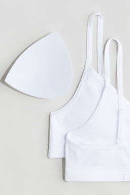 Pack de 2 crop tops con relleno - H&m фото 5