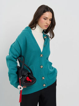 Кардиган женский 5252-1798. 4300999 аквамарин