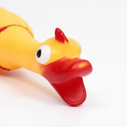 Игрушка пищащая Гусь для собак, 28 см, жёлтая - Пижон фото 4