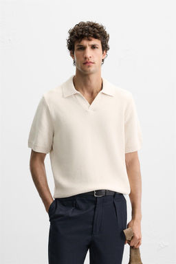 TEXTURED KNIT POLO SHIRT - Zara фото 2