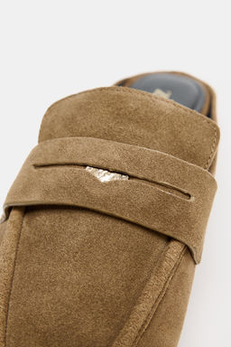 SPLIT SUEDE MULE LOAFERS - Zara фото 7