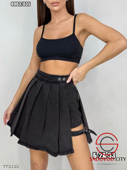 Женская джинсовая юбка-шорты - Bruno фото 4